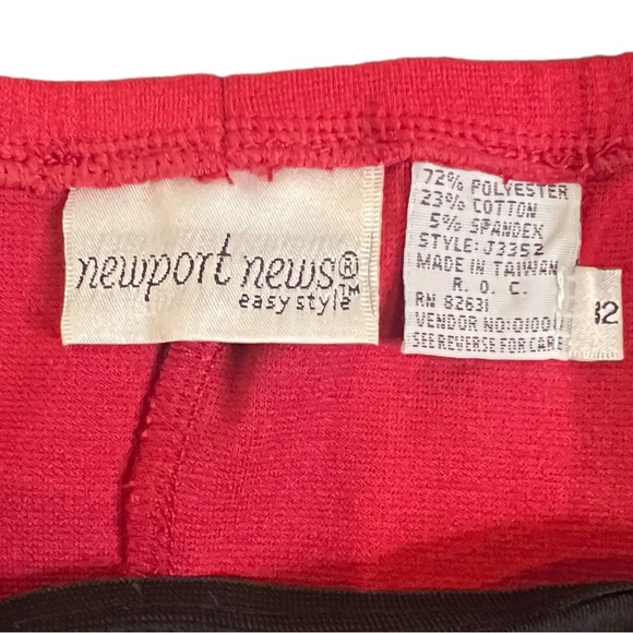 Y2K Newport News Red Maxi Bodycon Dress w/ Slit Size 12 - Picture 5 of 5